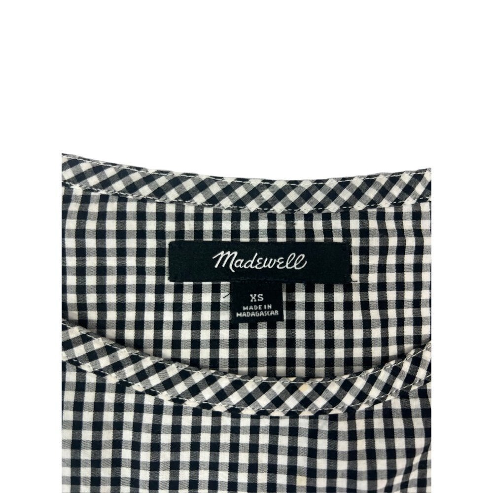 Madewell Women's Black & White Plaid Dress - Picture 3 of 6